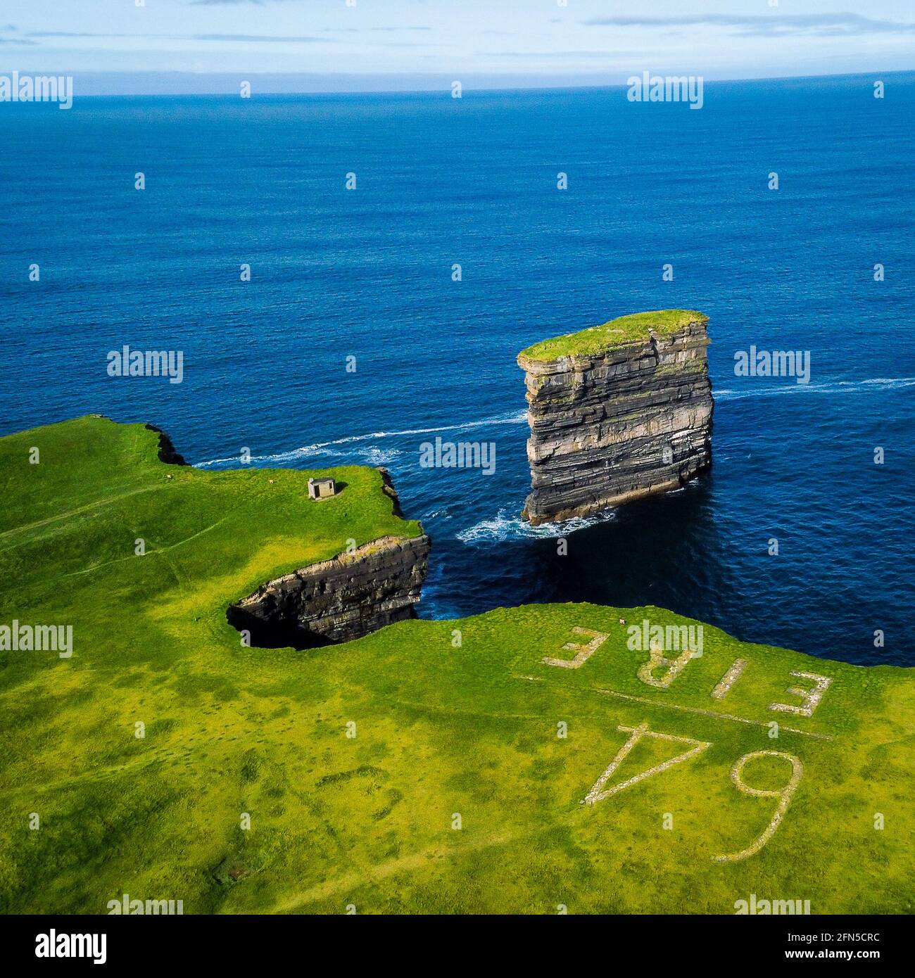 Aerial view of the Downpatrick Head, Ireland Stock Photo - Alamy