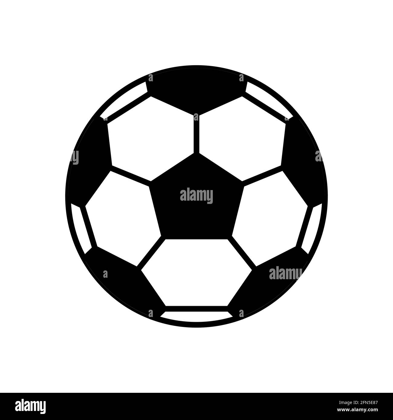 Soccer ball, simple style, icon. Vector illustration isolated on white