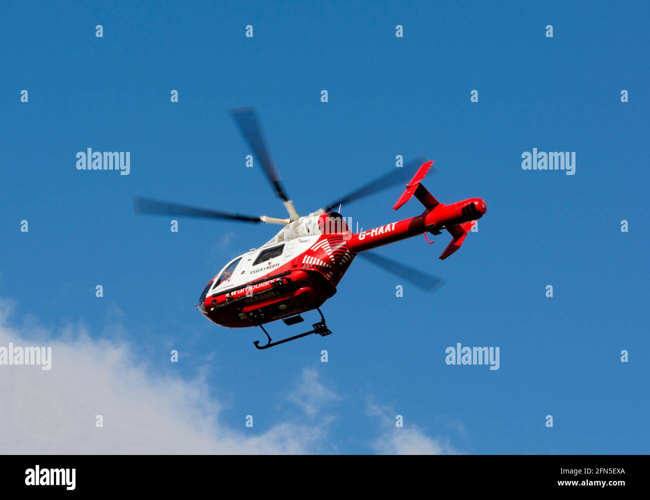 Herts and Essex Air Ambulance Helicopter Stock Photo
