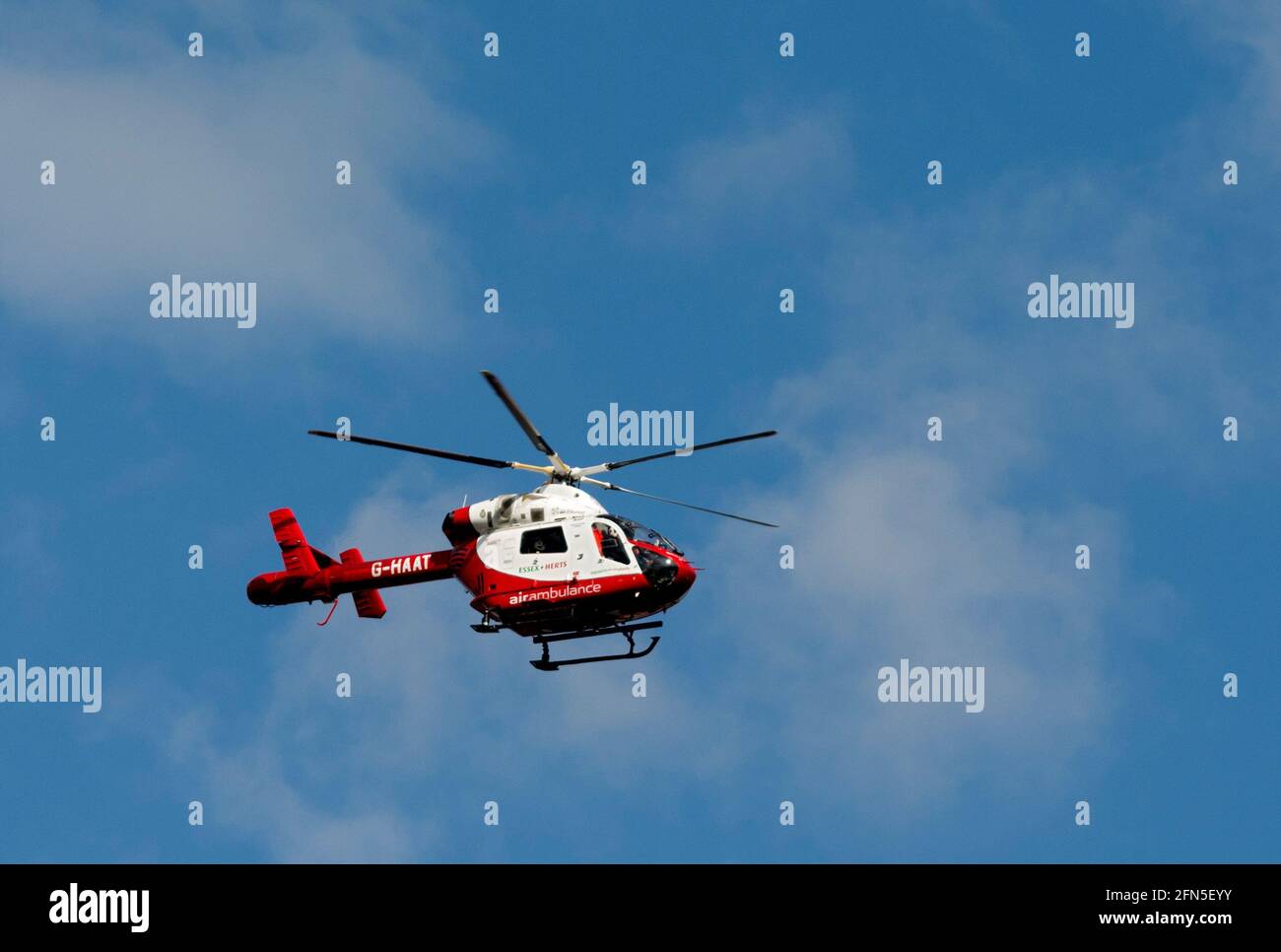 Herts and Essex Air Ambulance Helicopter Stock Photo