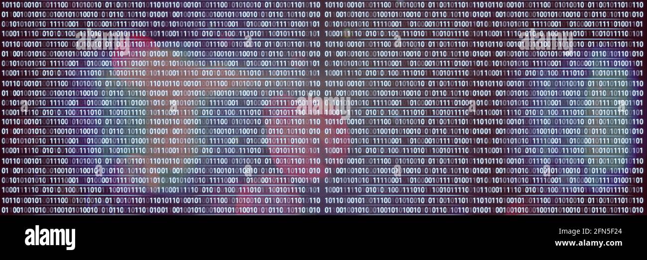 Computer code processing over black flares background, technology and ...