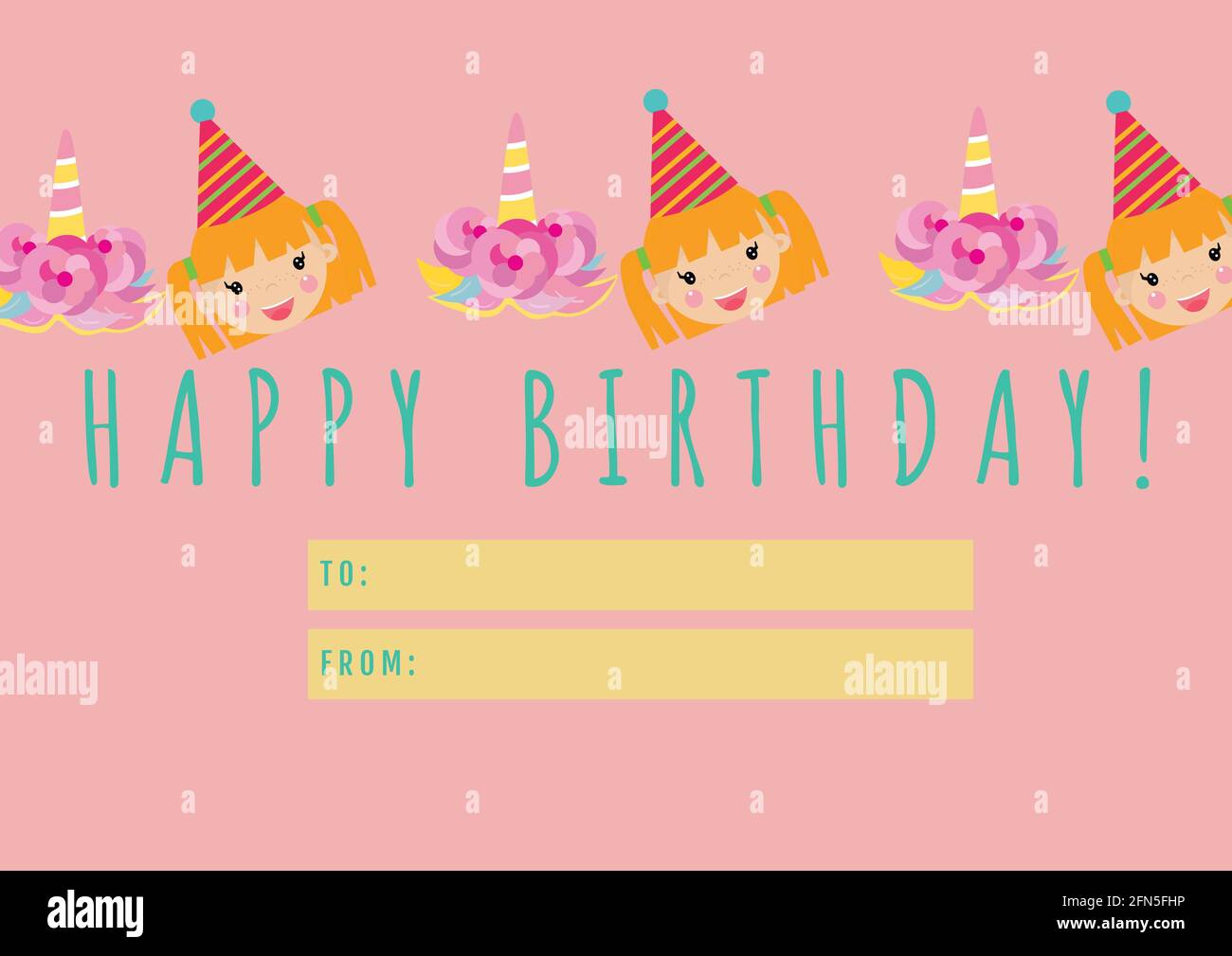 Happy birthday tag with girl and candle, birthday and gift giving