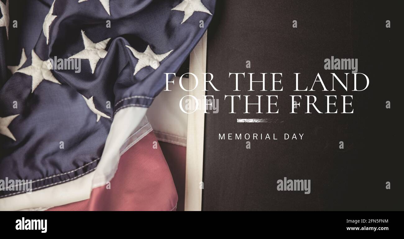 For the land of the free and american flag, memorial day and patriotism concepts Stock Photo