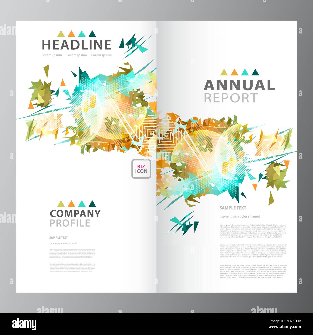 Annual Business Report Brochure Layout Template Stock Vector Image   Annual Business Report Brochure Layout Template 2FN5H0R 