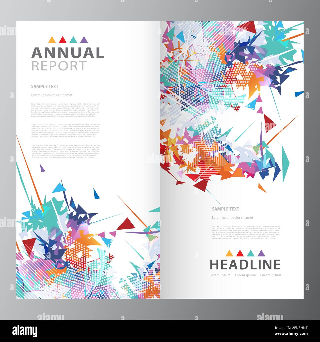 Annual business report brochure layout template Stock Vector