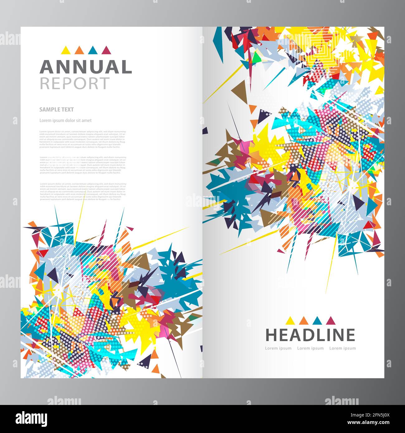 Annual business report brochure layout template Stock Vector