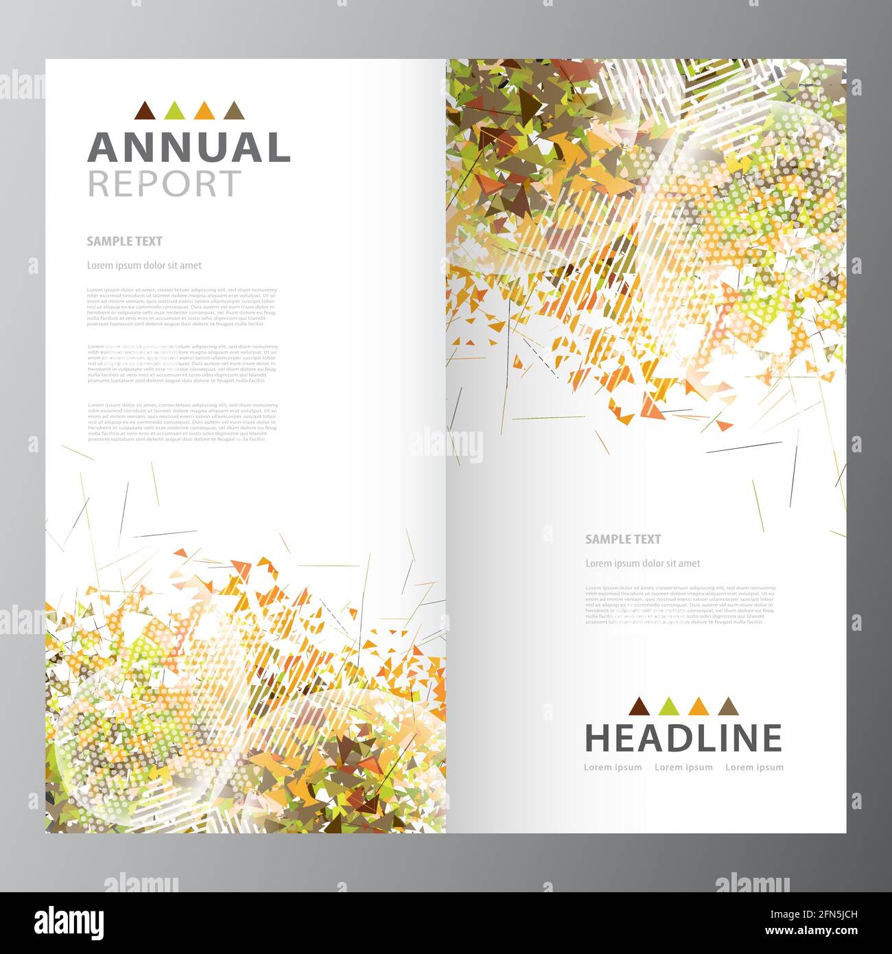 Annual business report brochure layout template Stock Vector