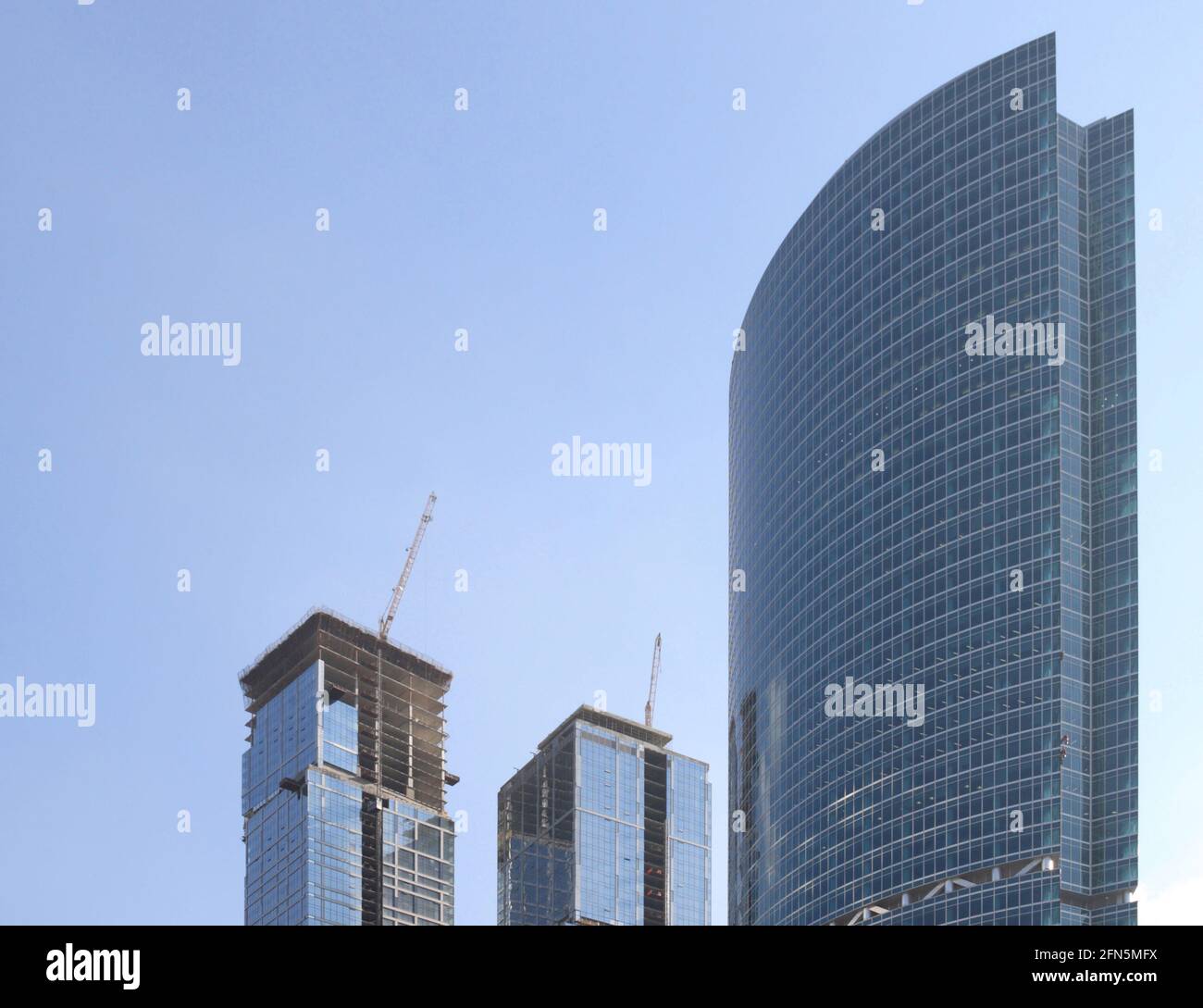 skyscraper develop on sky background at day Stock Photo - Alamy