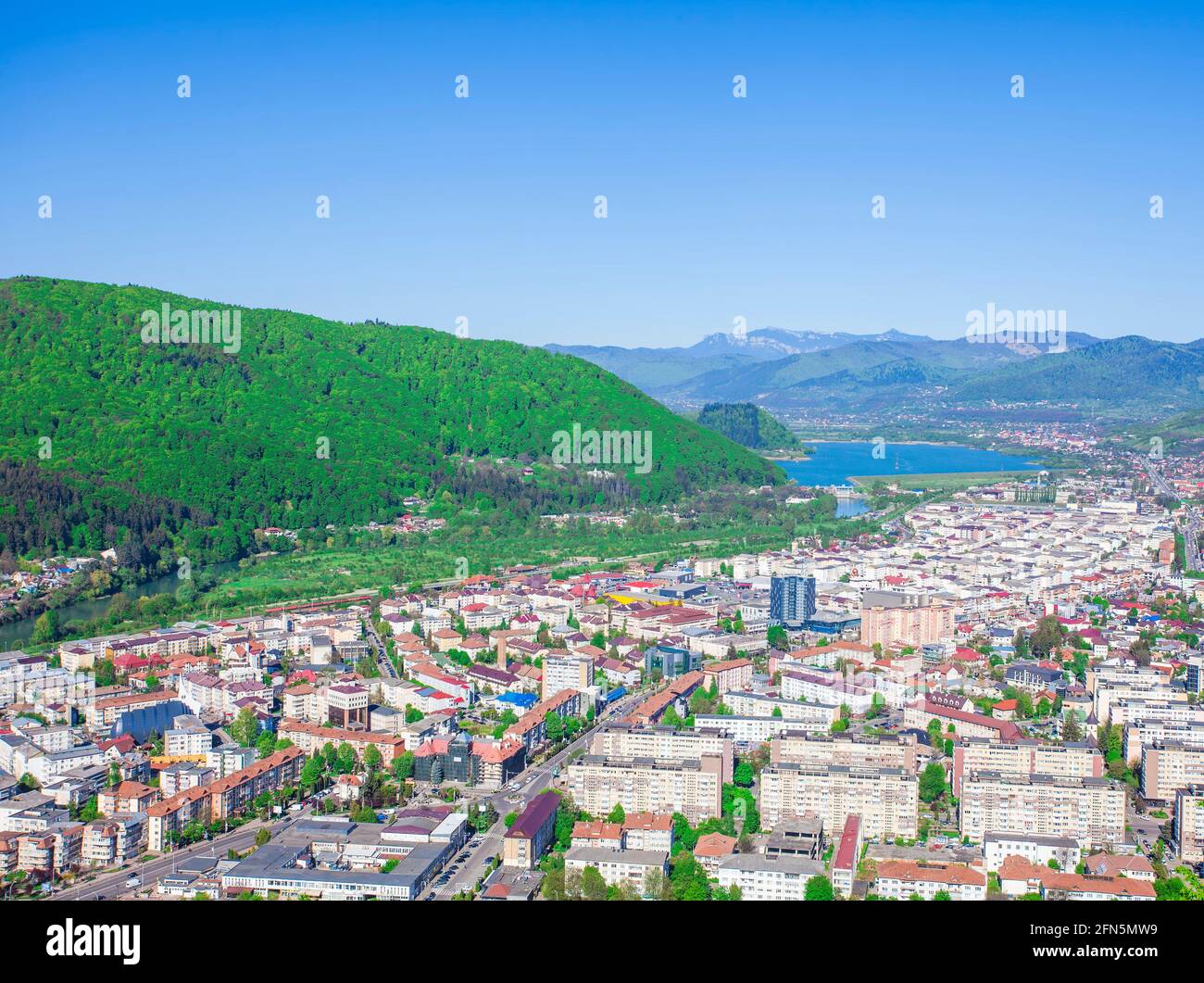 Piatra Neamt city in summer. Romania, travel destination Stock Photo