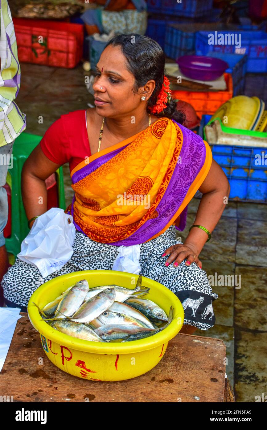 Fish Market, Panjim, Panaji, goa, India Stock Photo