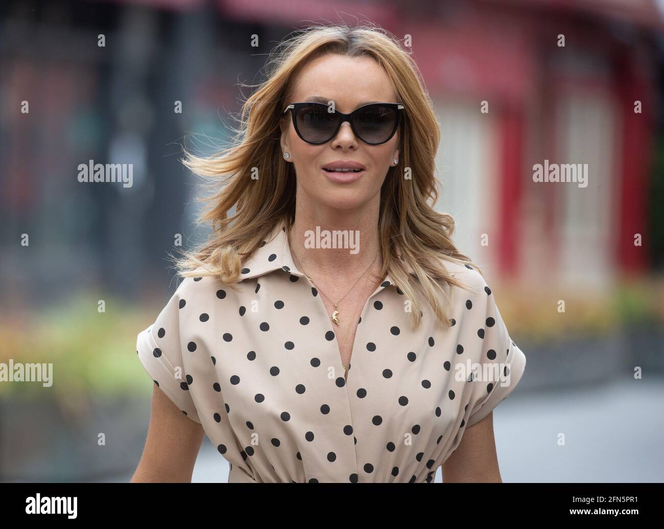 London, UK. 14th May, 2021. Amanda Holden leaves the offices of Global