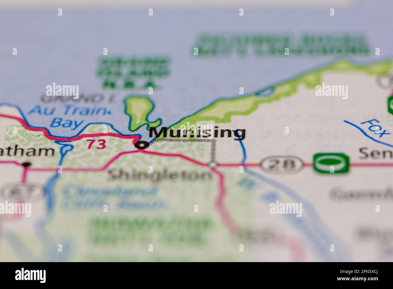 Map of munising hires stock photography and images Alamy