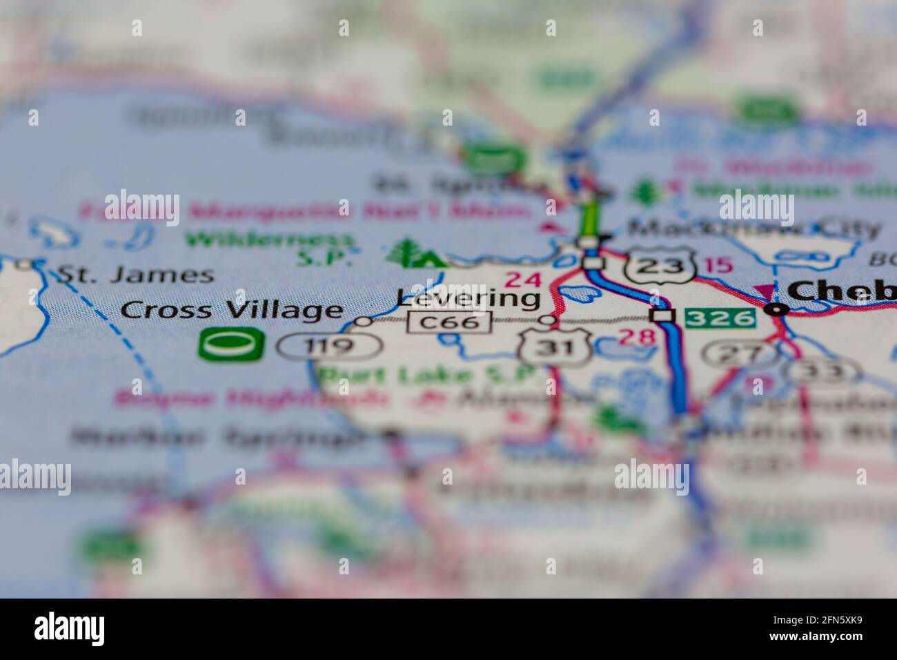 Levering michigan map hires stock photography and images Alamy