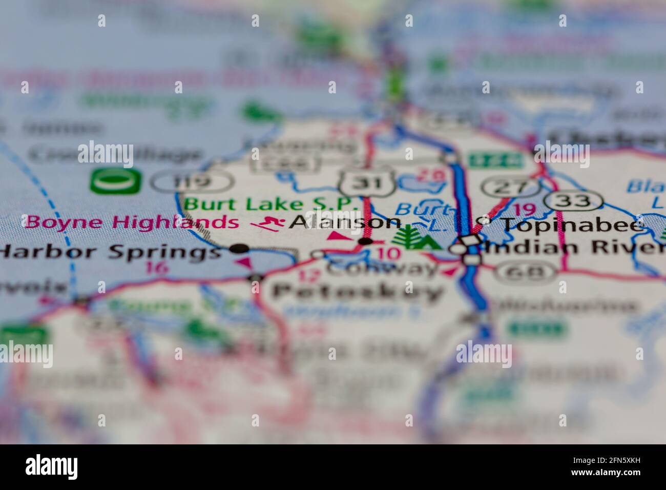 Map of alanson hires stock photography and images Alamy