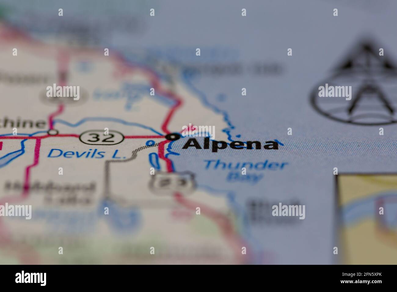 Alpena Michigan USA shown on a Geography map or road map Stock Photo Alamy