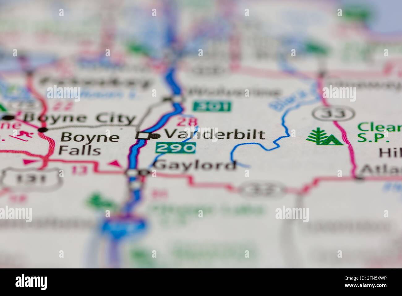 Vanderbilt michigan map hires stock photography and images Alamy