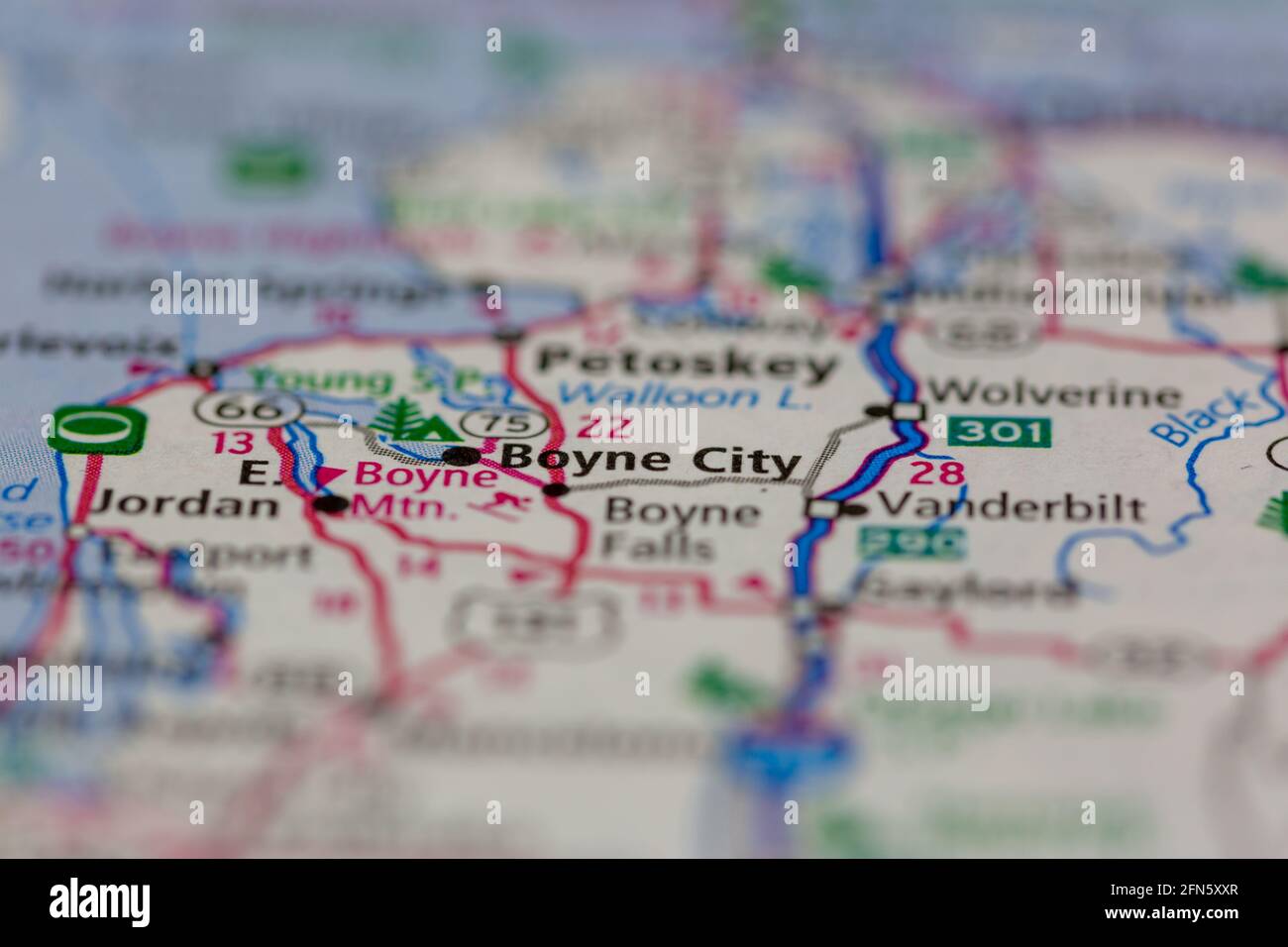 Boyne city michigan map hires stock photography and images Alamy