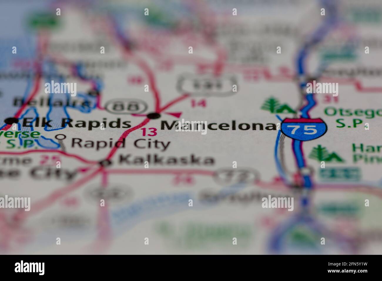 Map of mancelona hires stock photography and images Alamy
