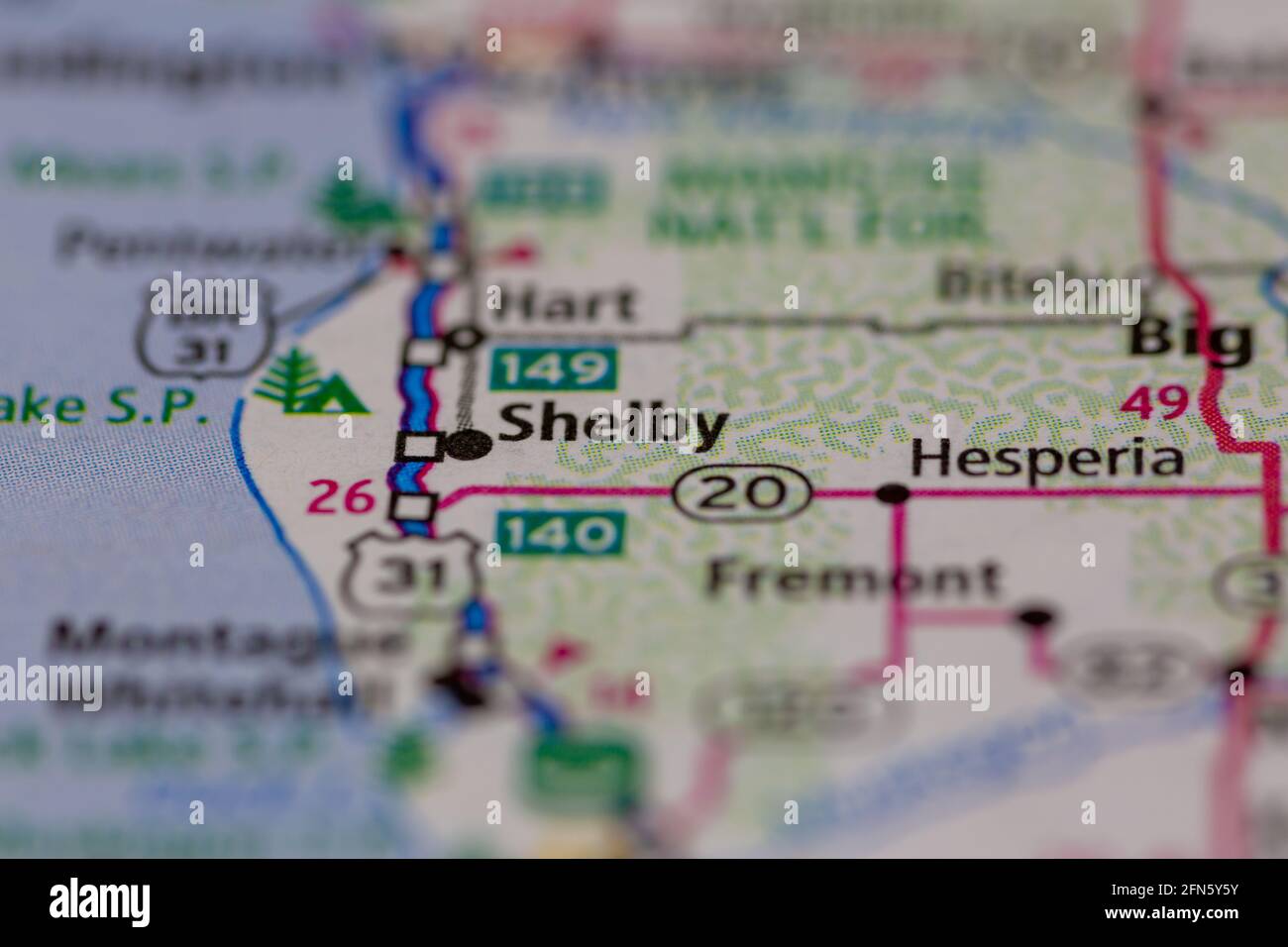 Map of shelby michigan hi-res stock photography and images - Alamy