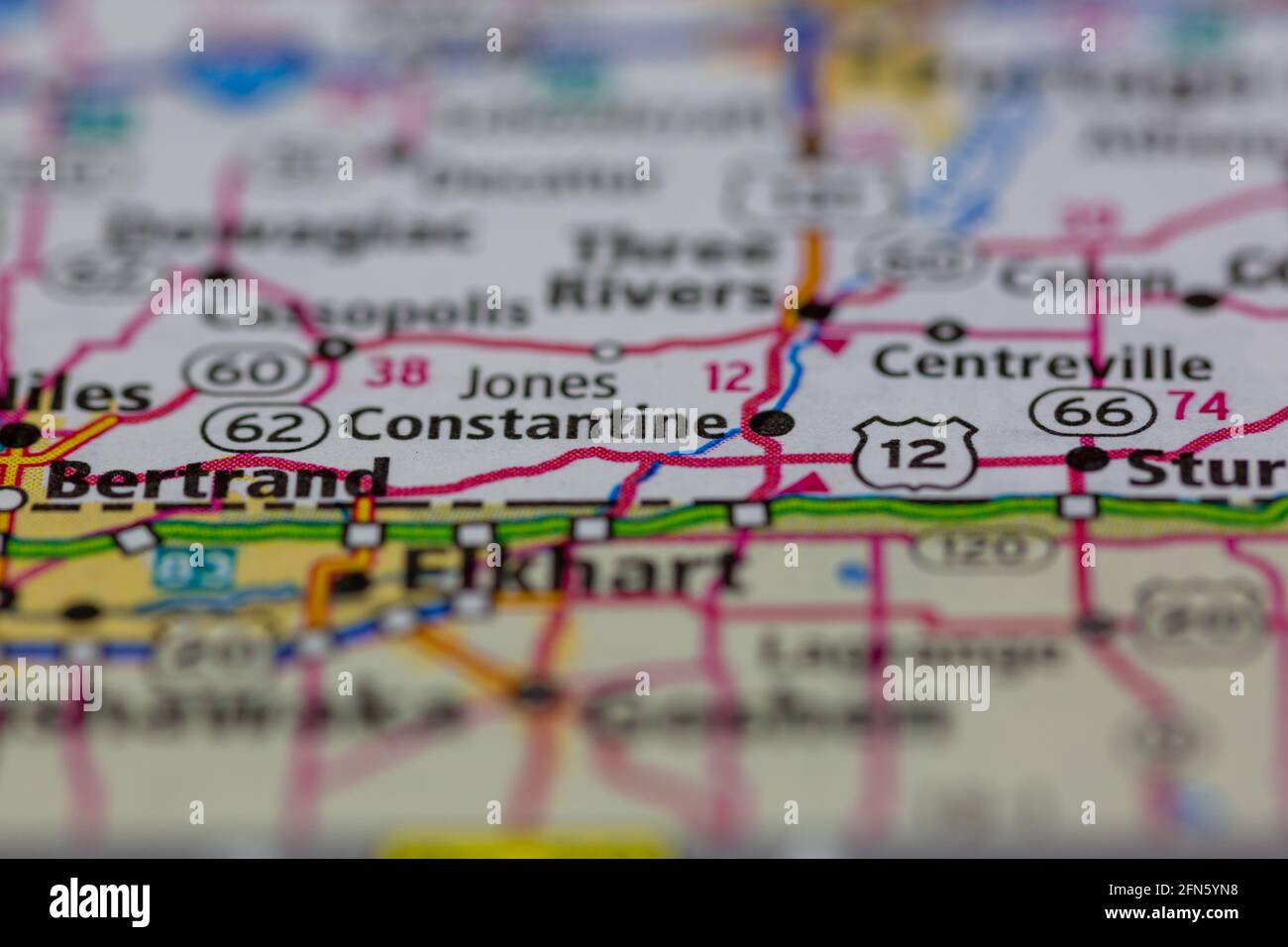 Constantine michigan map hires stock photography and images Alamy