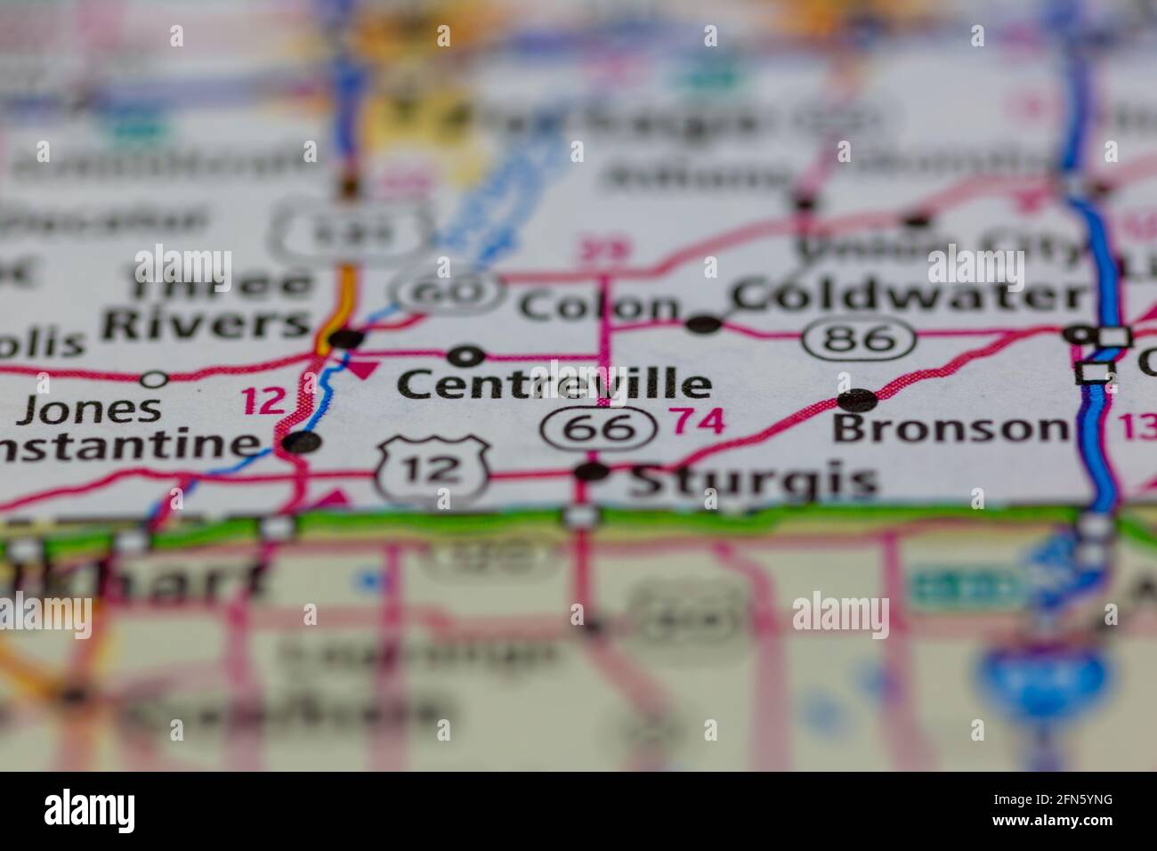 Centreville michigan map hi-res stock photography and images - Alamy