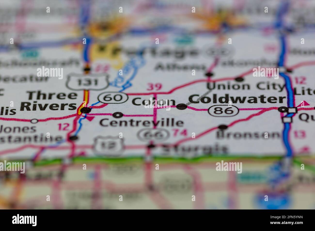 Colon michigan map hires stock photography and images Alamy