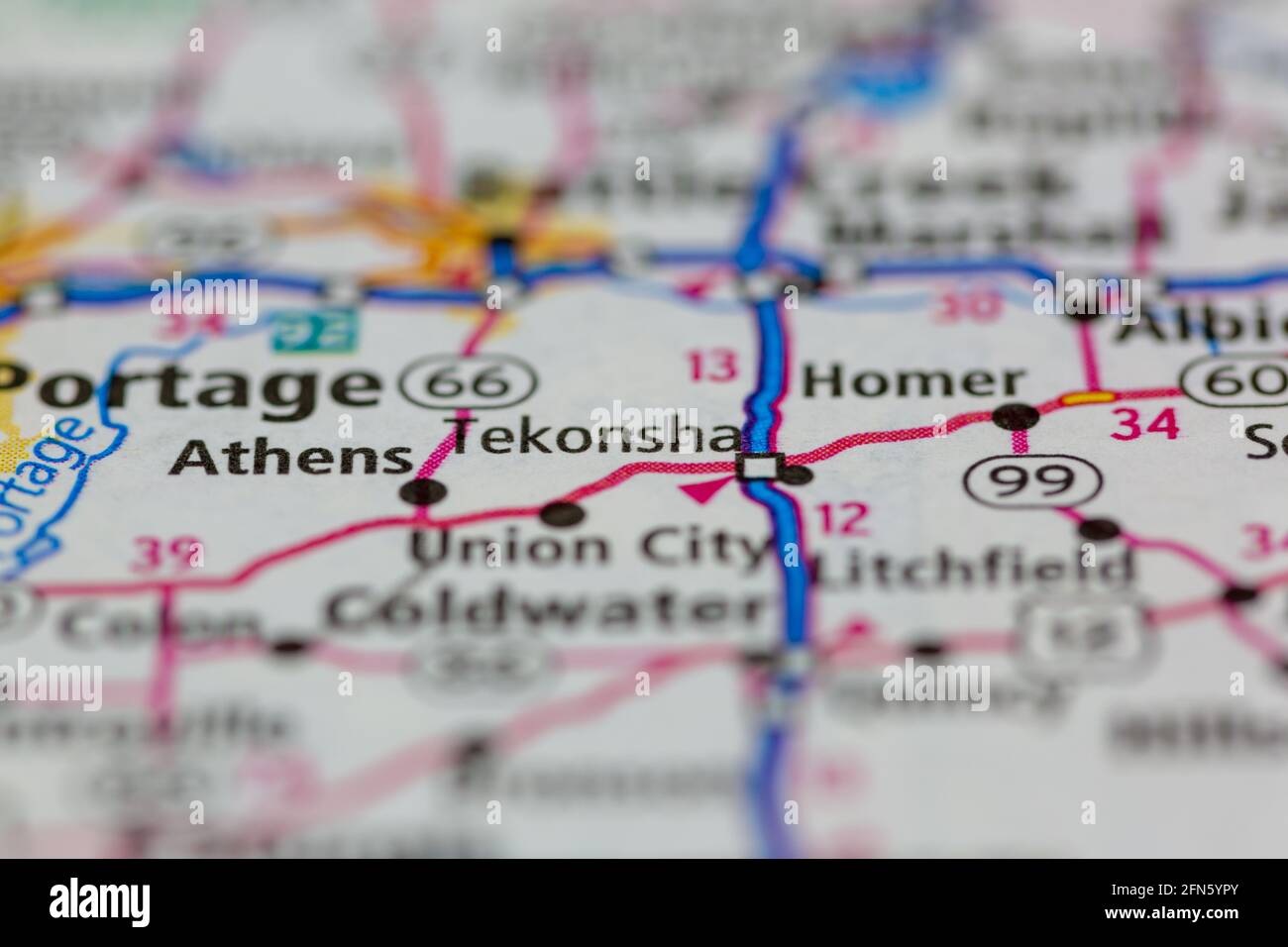 Map of tekonsha hires stock photography and images Alamy