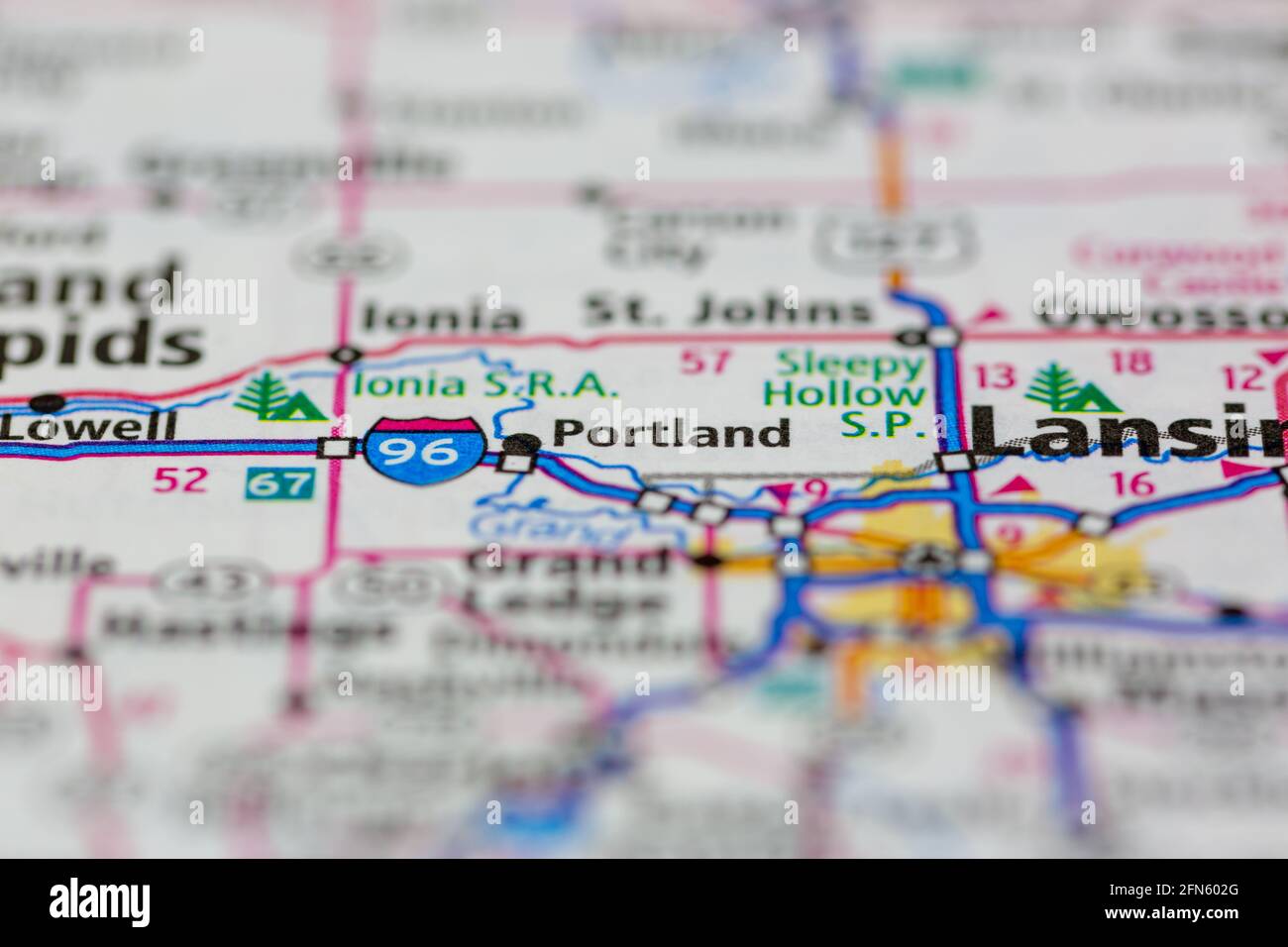 Map of portland michigan hires stock photography and images Alamy