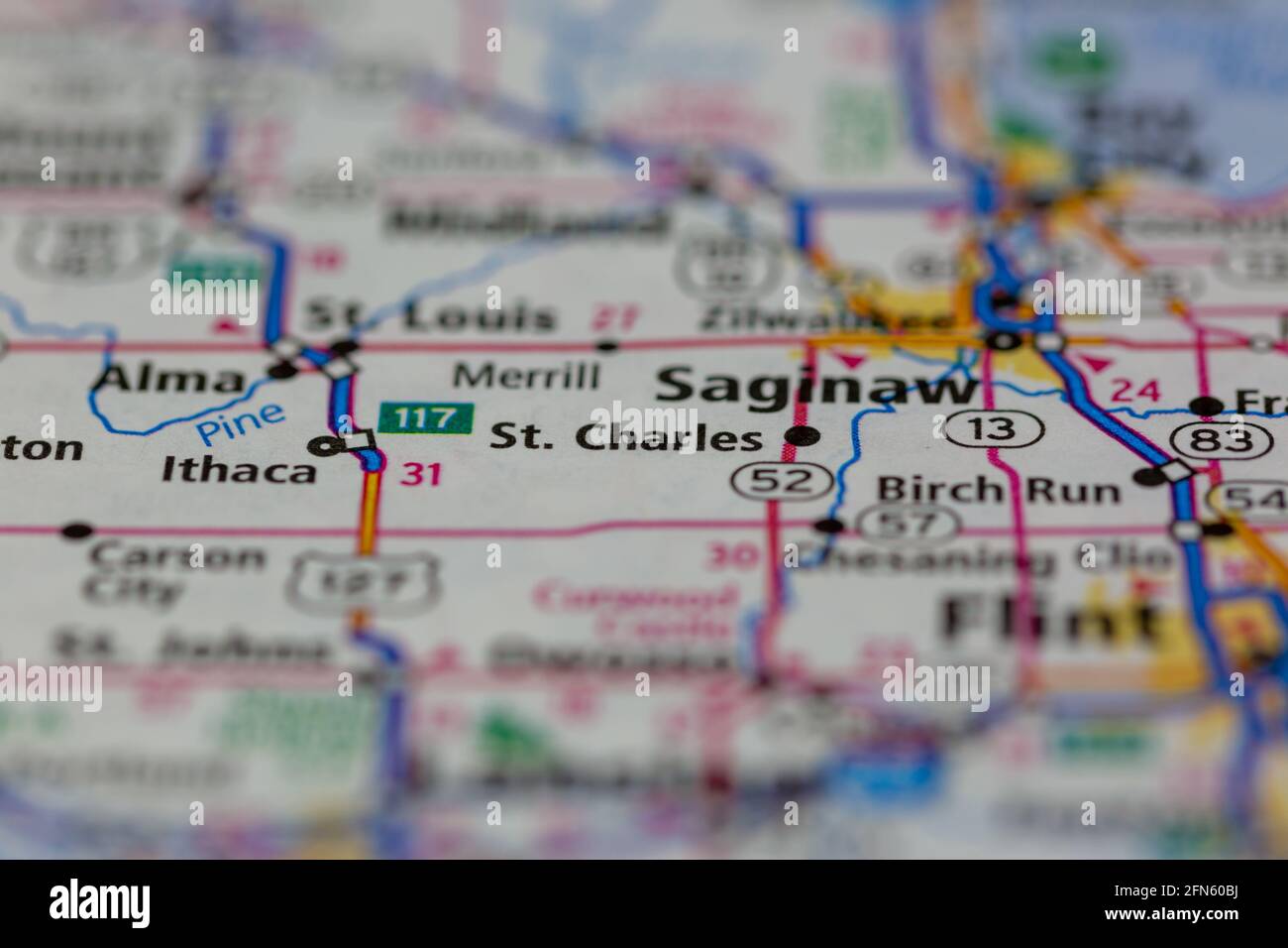 St charles michigan on a map hires stock photography and images Alamy