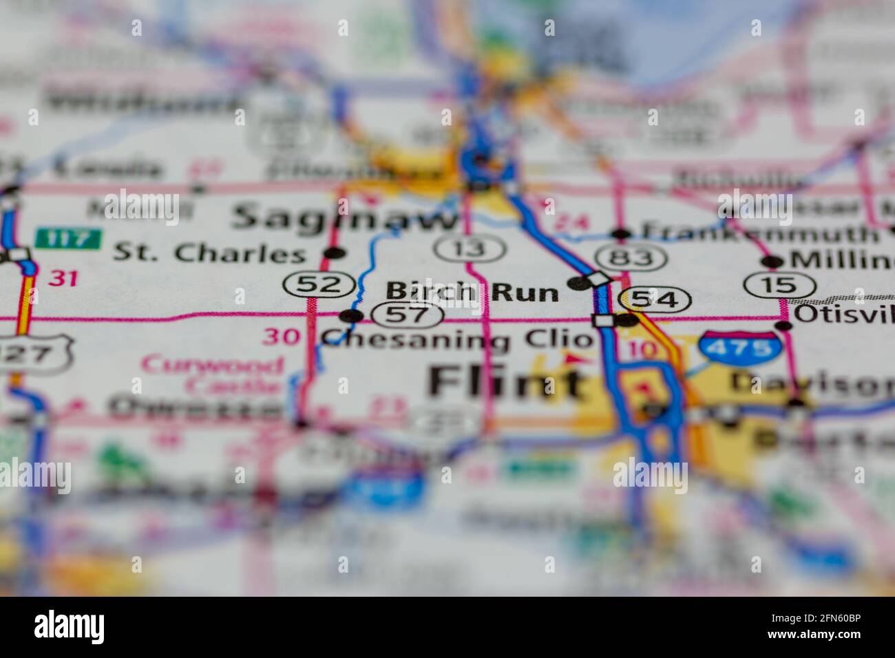 Birch run map hires stock photography and images Alamy