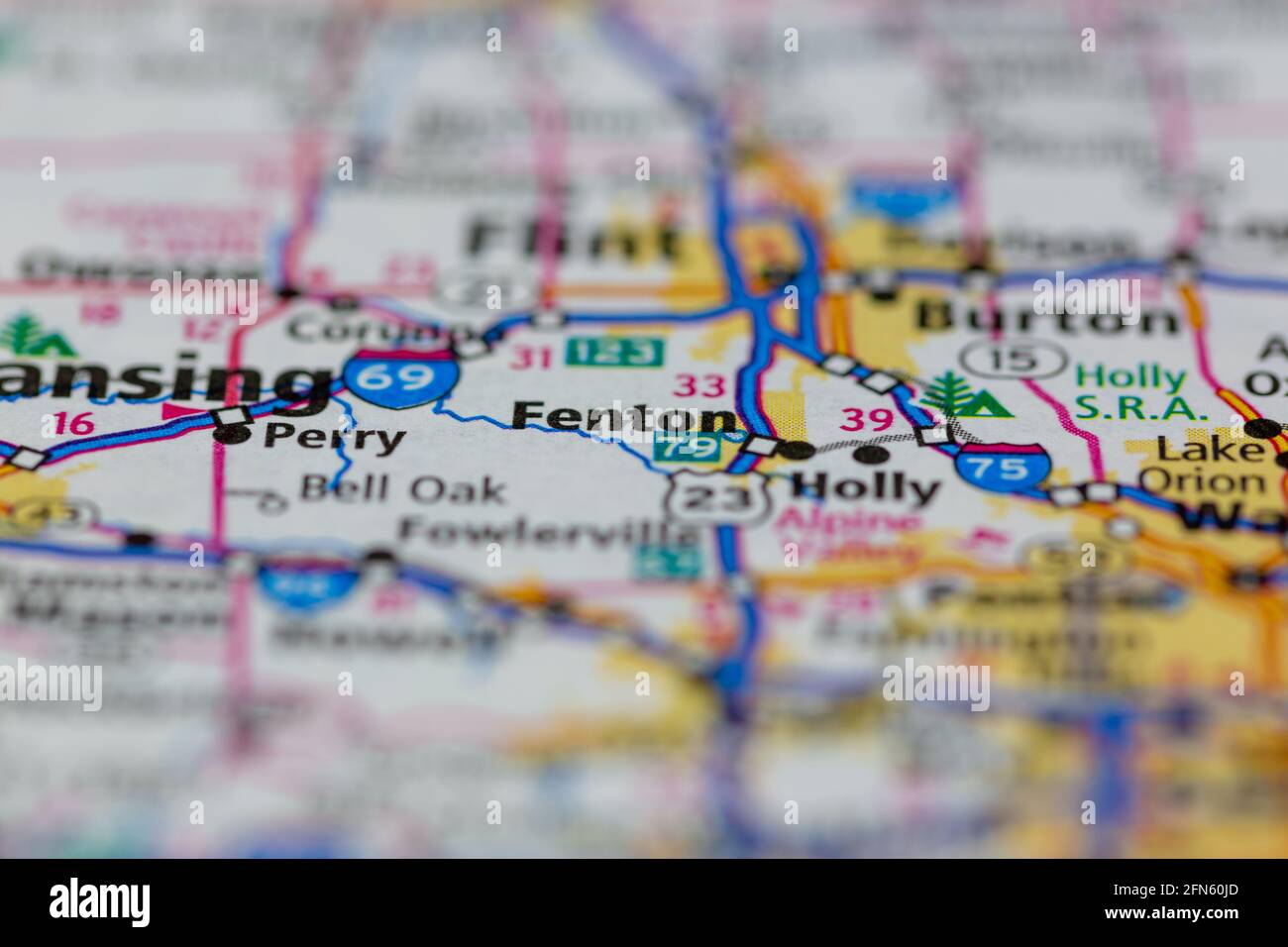 Fenton michigan map hires stock photography and images Alamy