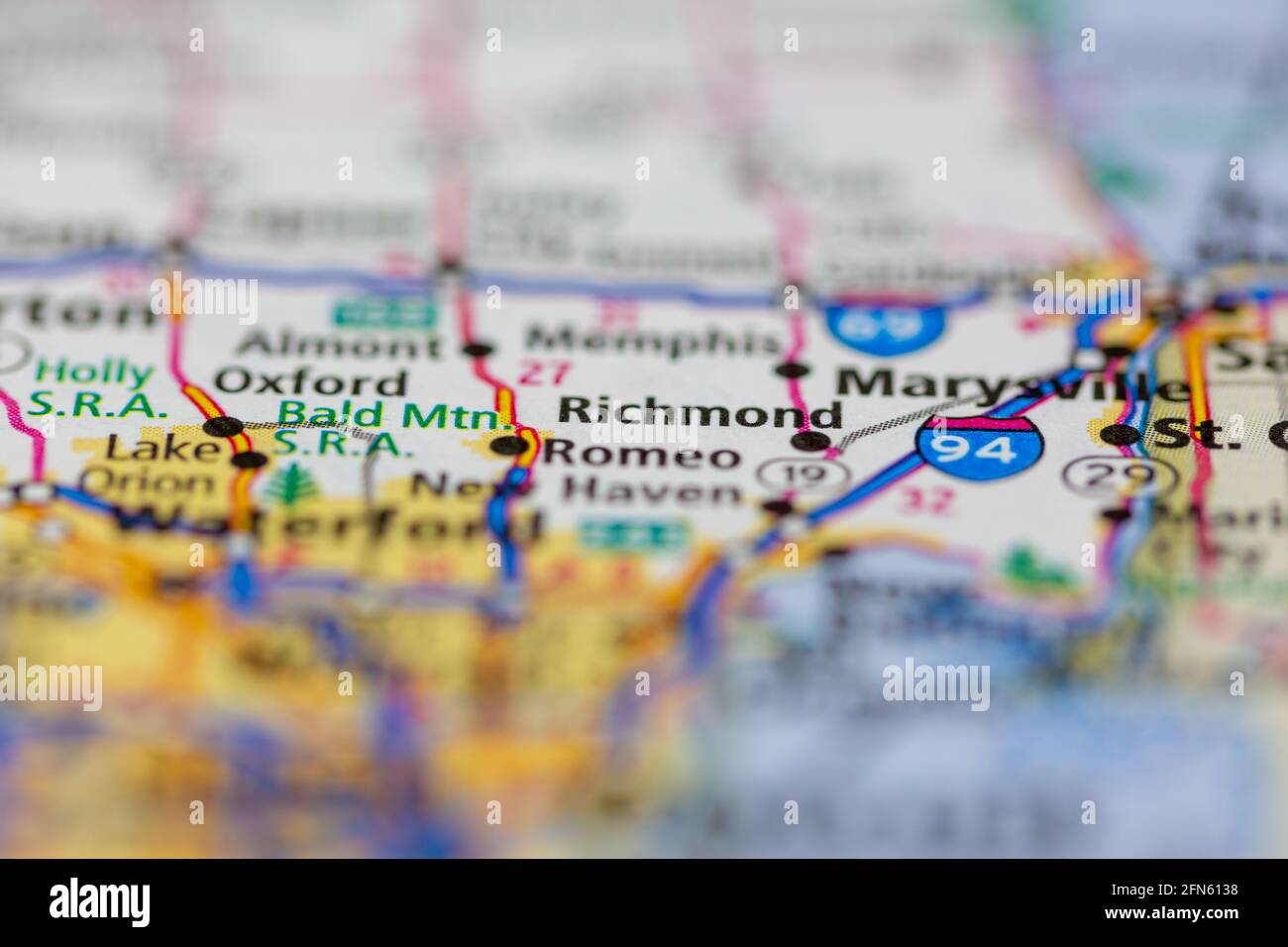 Richmond michigan map hires stock photography and images Alamy