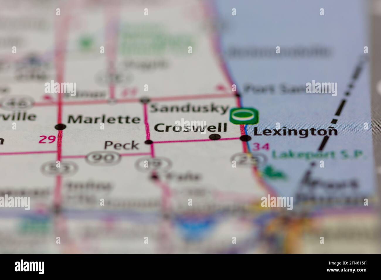 Map of croswell hires stock photography and images Alamy