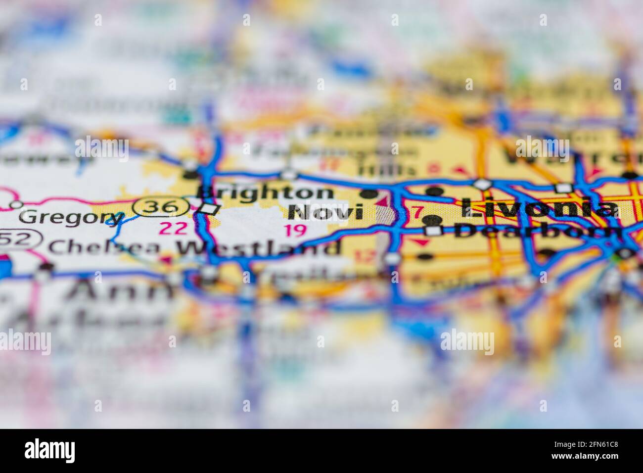Novi michigan map hi res stock photography and images alamy
