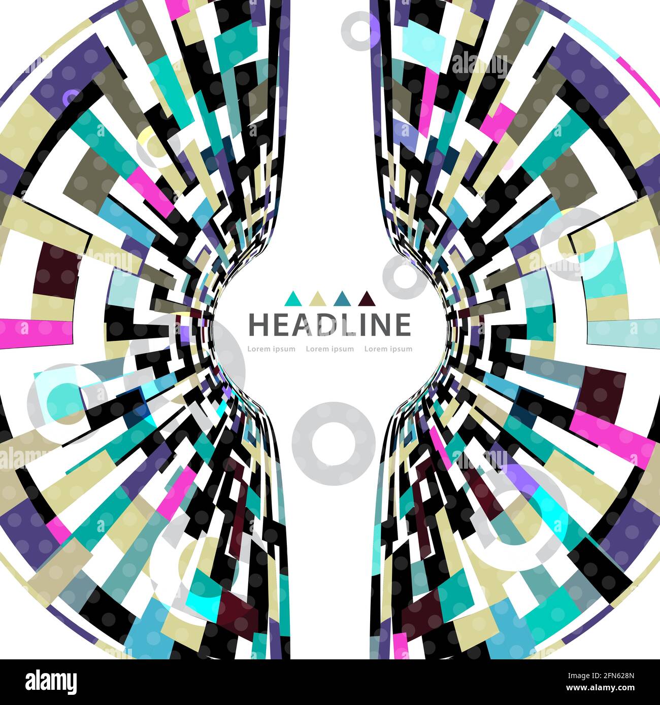 Brochure header colorful layout background template Stock Vector