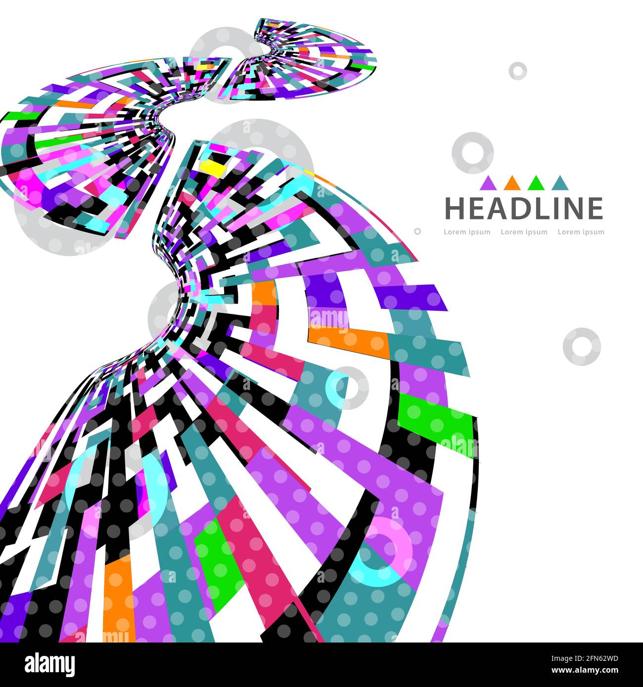 Brochure header colorful layout background template Stock Vector