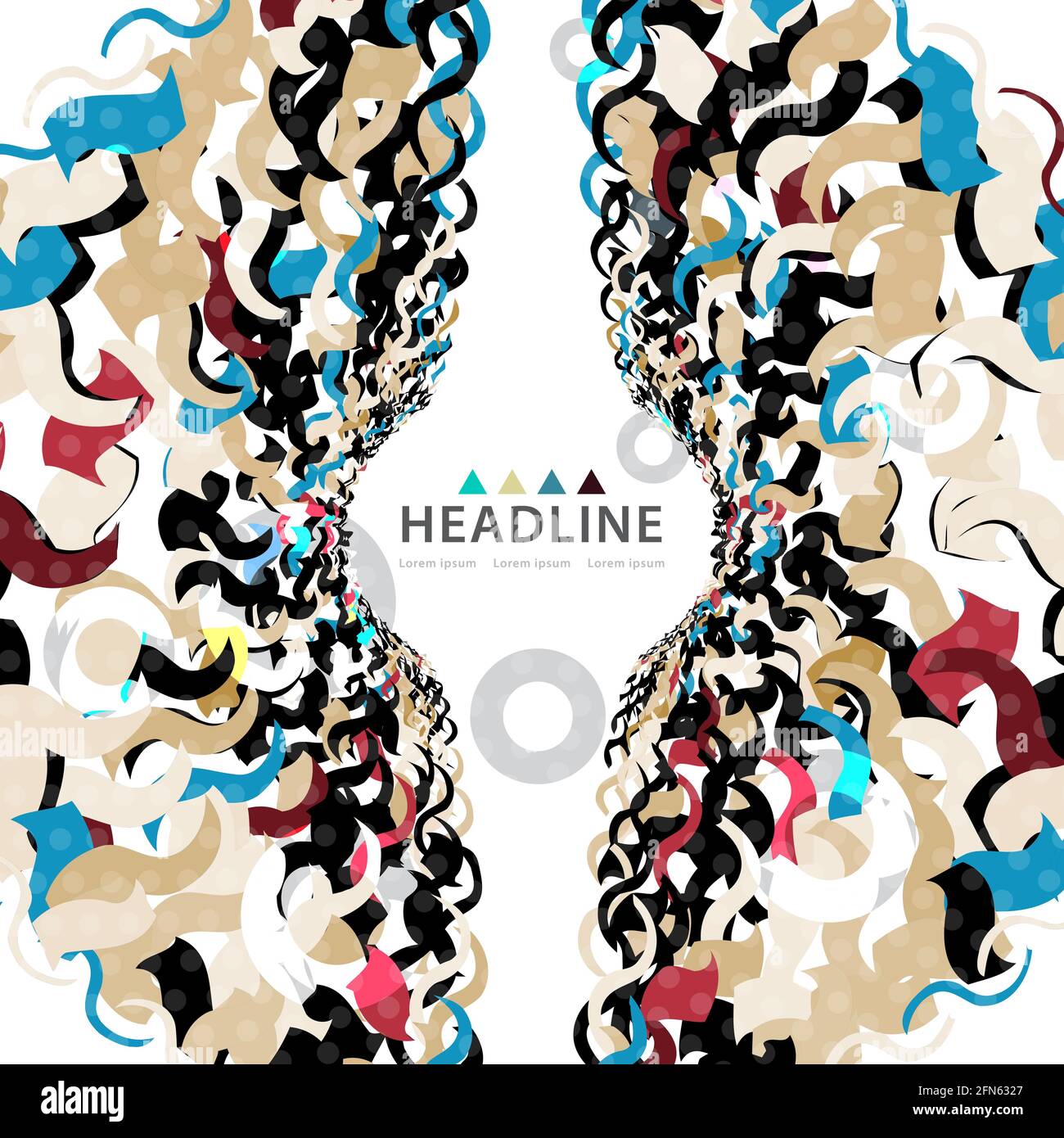 Brochure header colorful layout background template Stock Vector