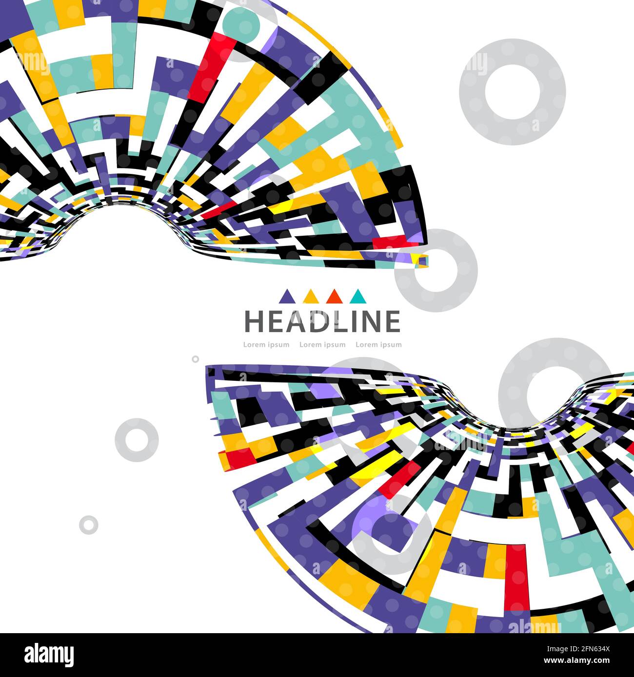 Brochure header colorful layout background template Stock Vector