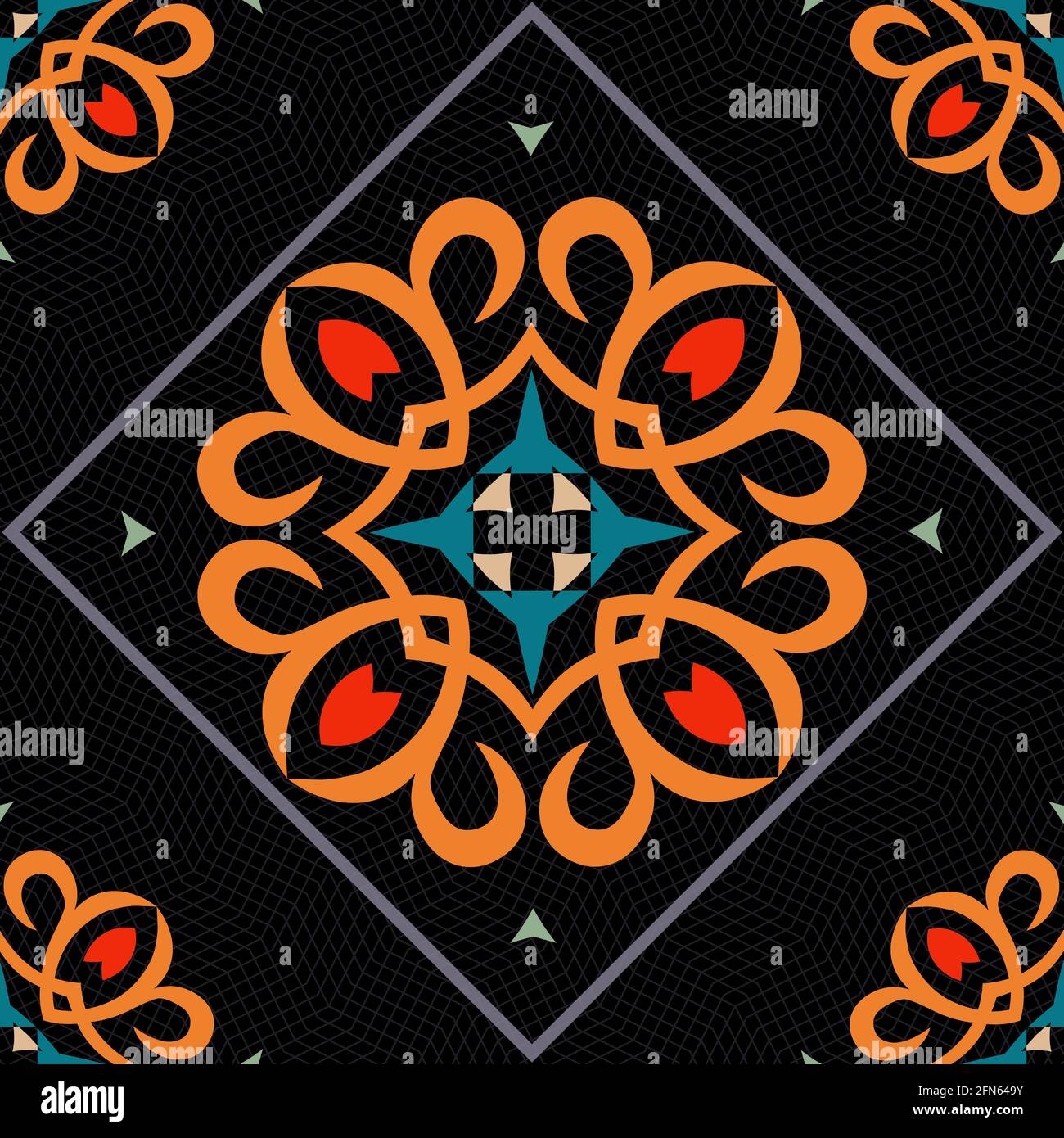 Ornament pattern vector tile for multipurpose use in design Stock Vector