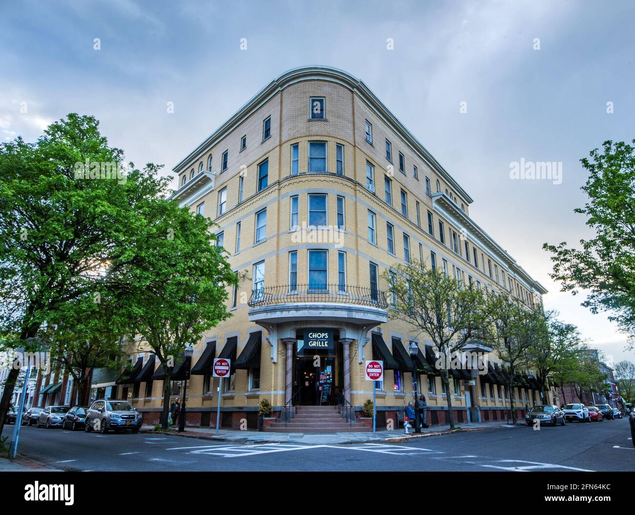 Kingston, NY USA May 12, 2021 VIew of the Chops Grille, located in