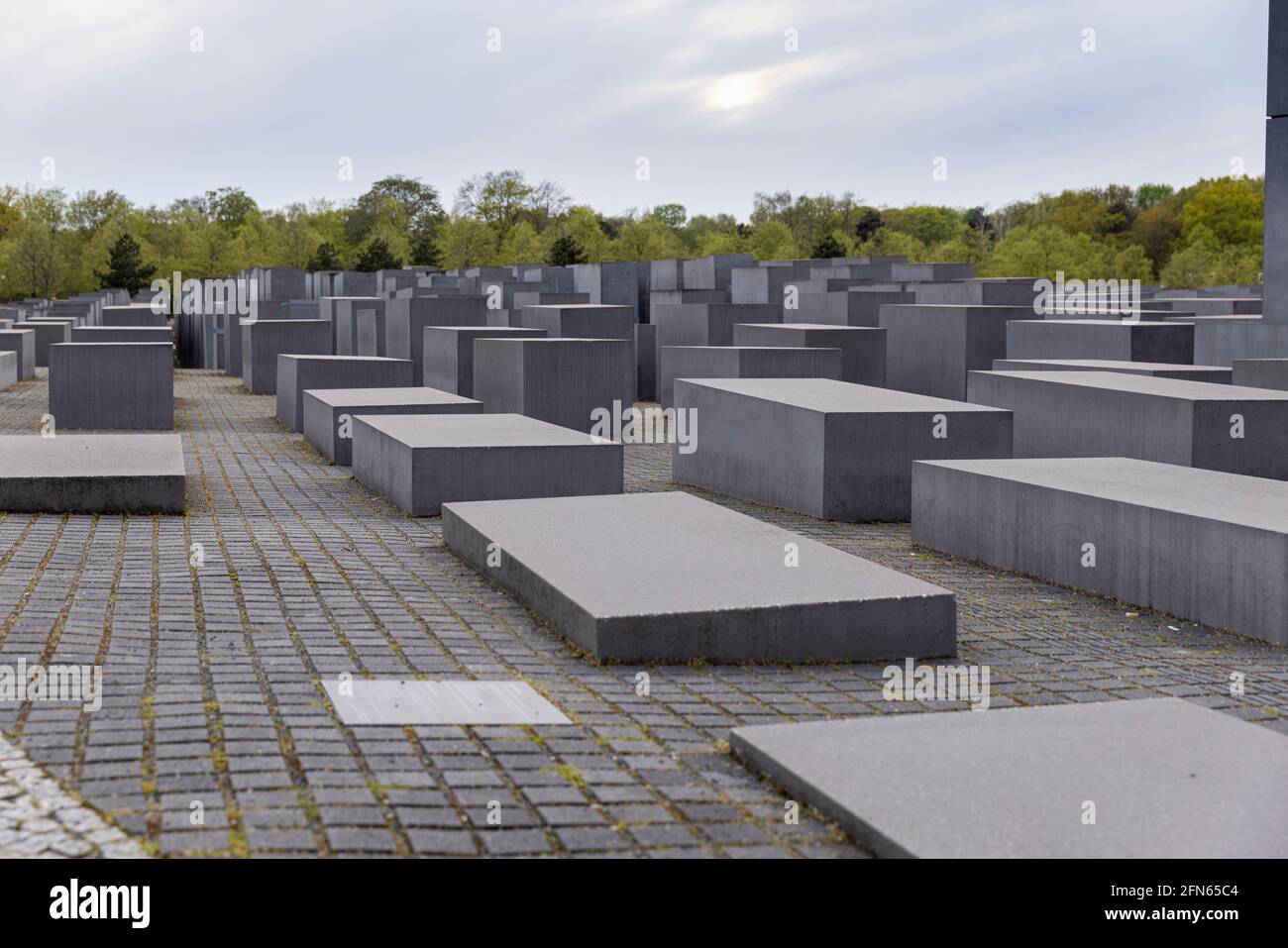 Memorial to the Murdered Jews of Europe is one of many travel destinations in German capital city, Berlin. Stock Photo