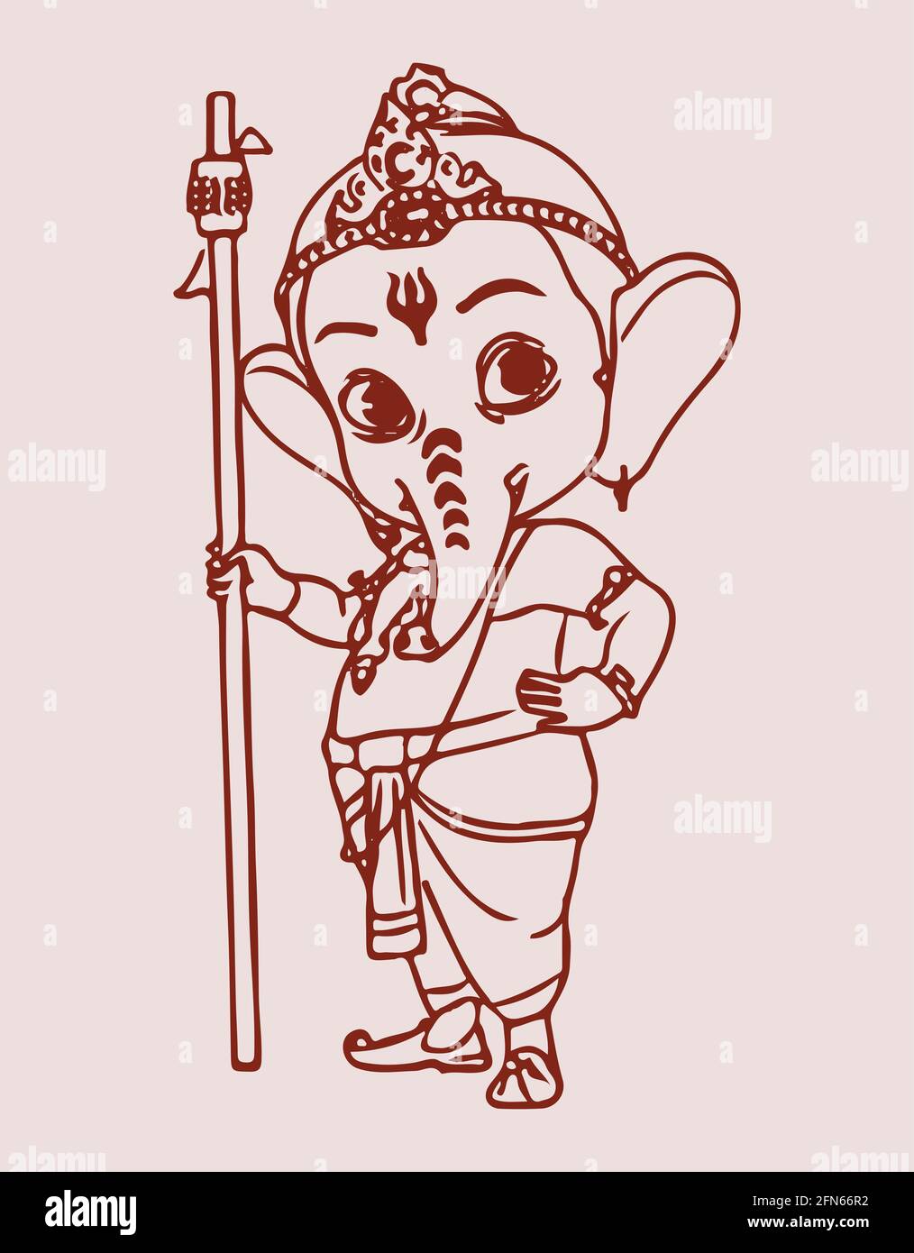 Drawing Lord Ganesha - Ganesha - Sticker | TeePublic-saigonsouth.com.vn
