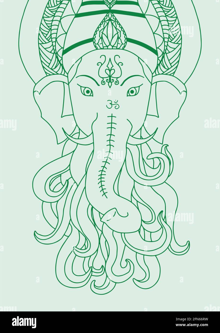 God Ganesha Drawing by MLSPcArt on Dribbble