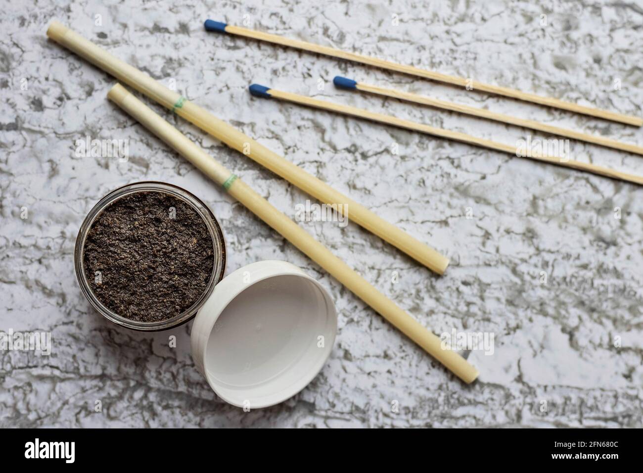 Wax candles for cleaning the ears. Alternative medicine Stock Photo Alamy