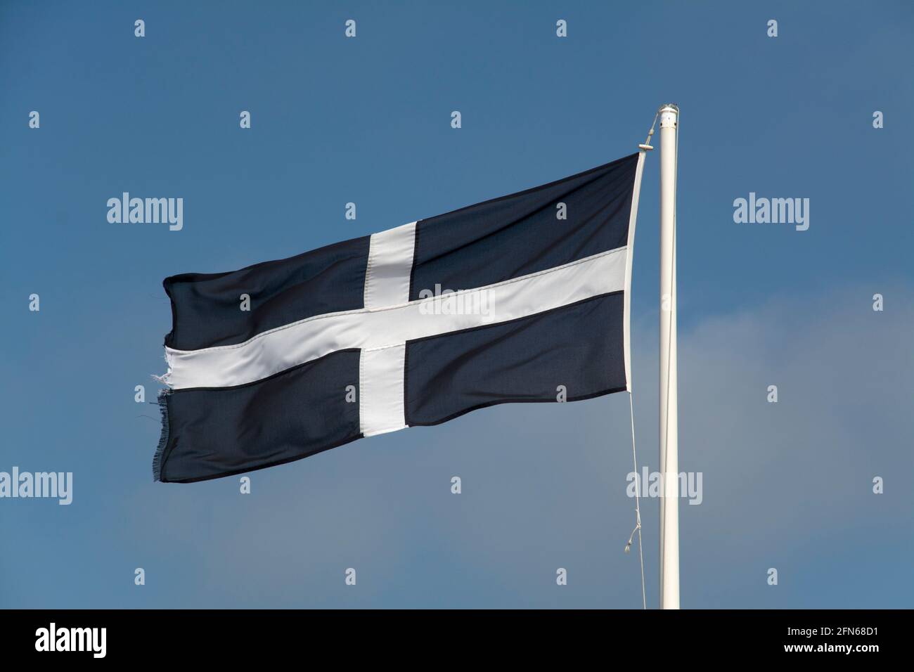 St Piran's Flag Stock Photo
