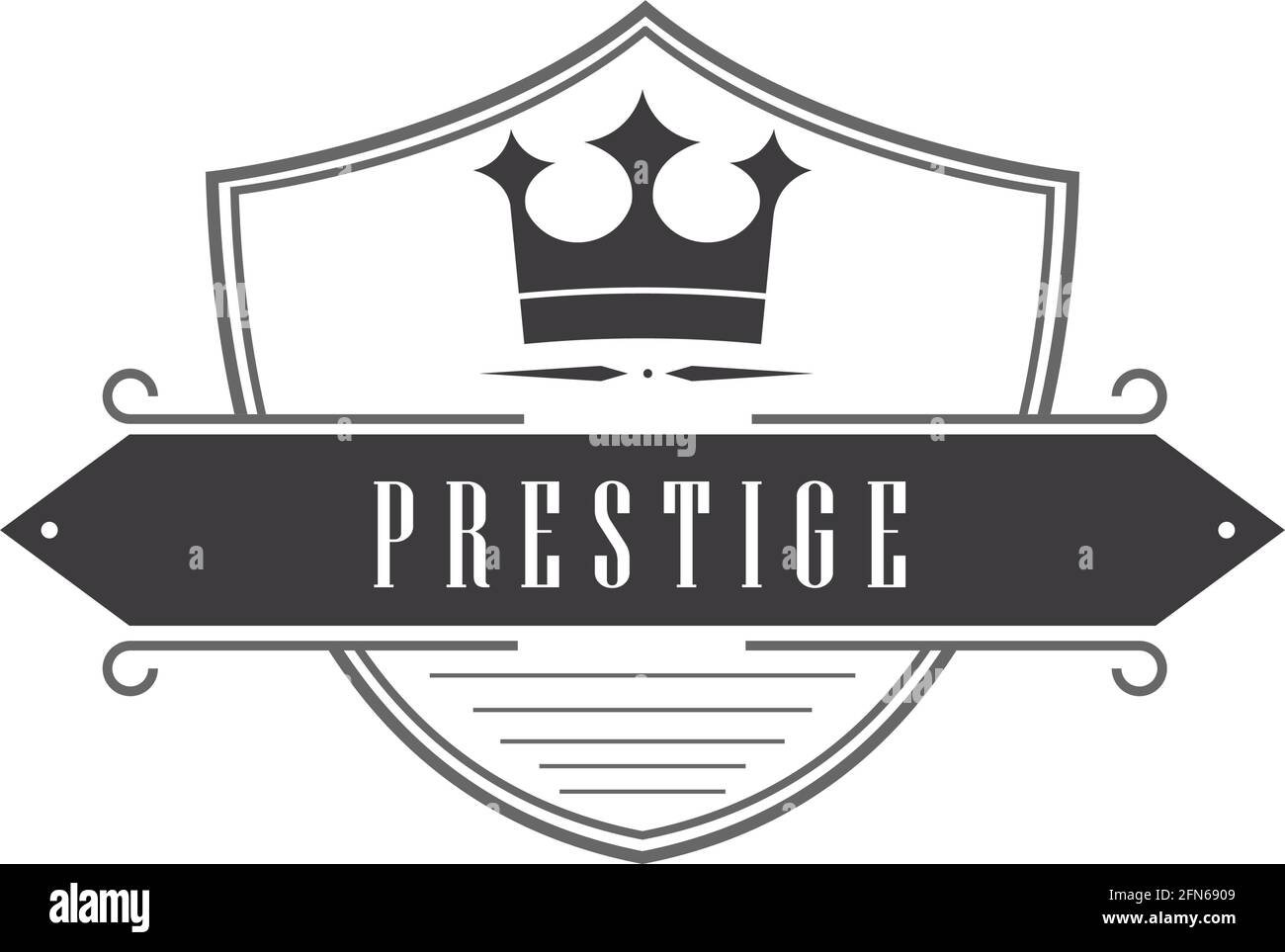 prestige shield vintage Stock Vector