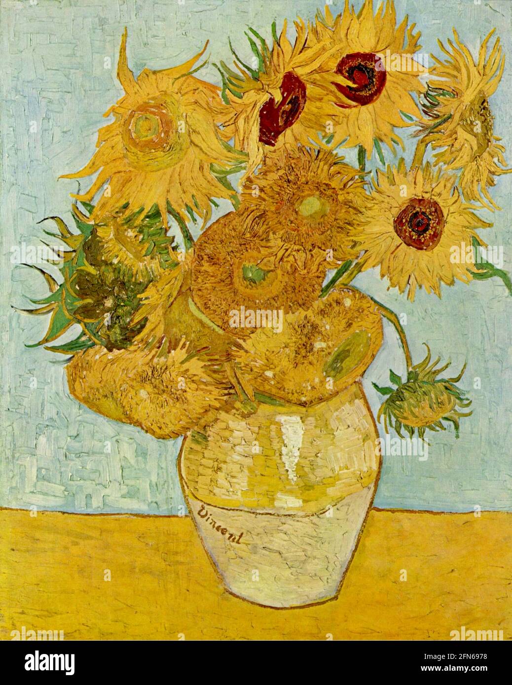 Vincent Van Gogh Artwork Vase With Twelve Sunflowers Iconic Work Of 