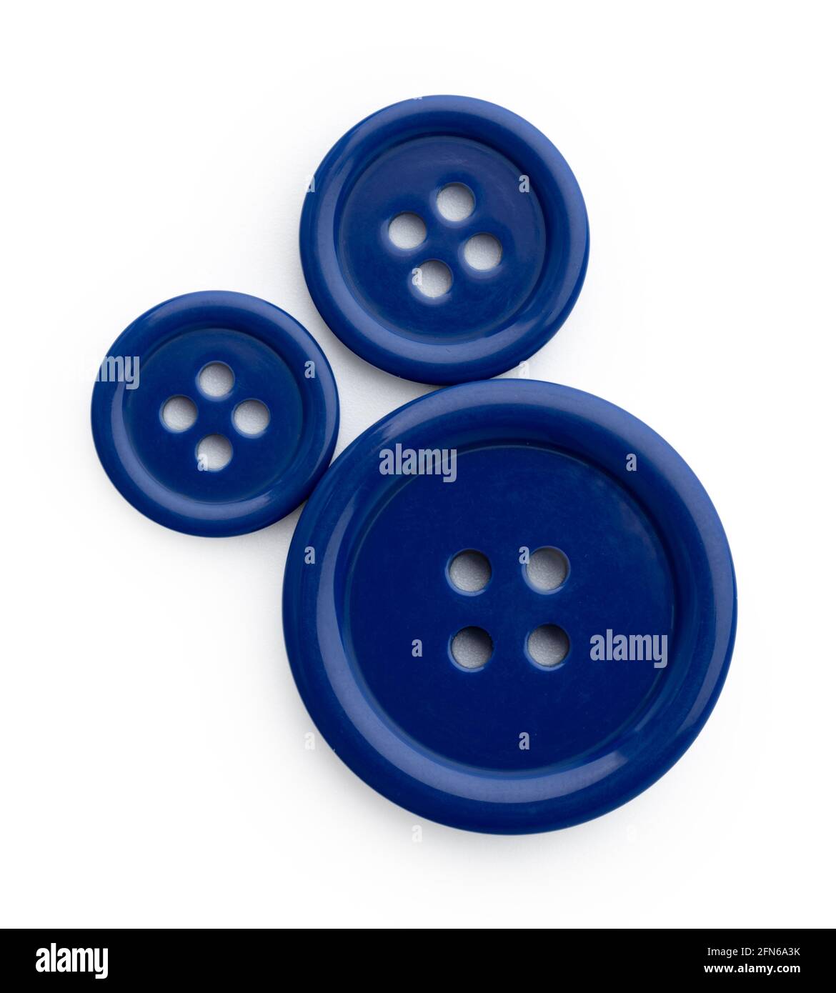Large plastic clothes button isolated on white background Stock Photo