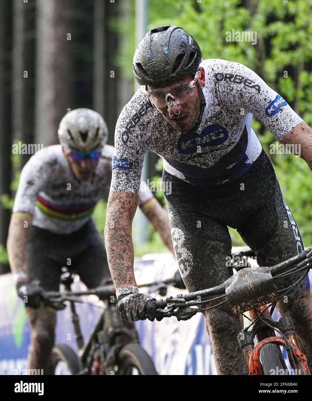 Mens cross country cycling mountain bike hi res stock photography