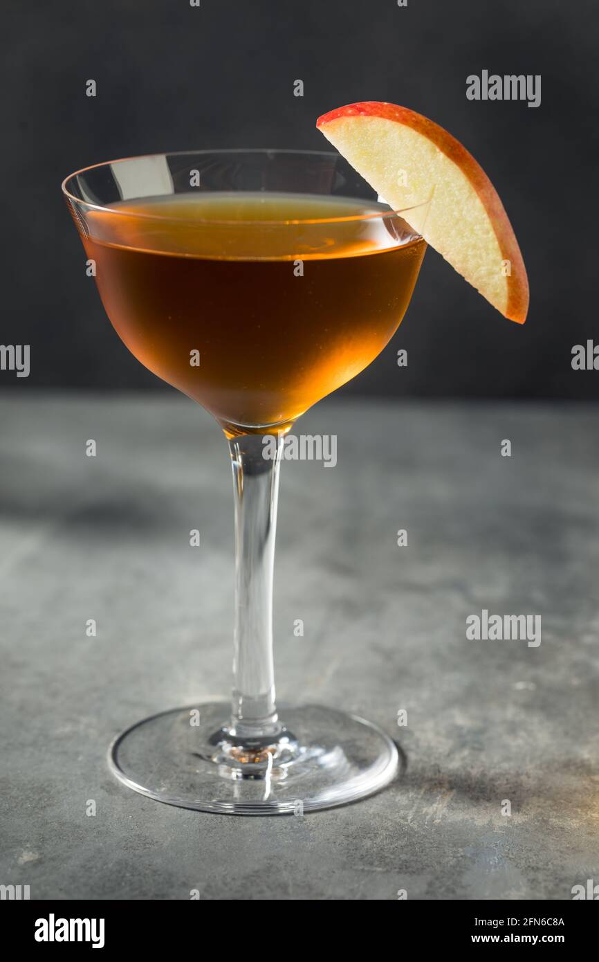Boozy Refreshing Angel Face Cocktail with Gin and Calvados Stock Photo ...